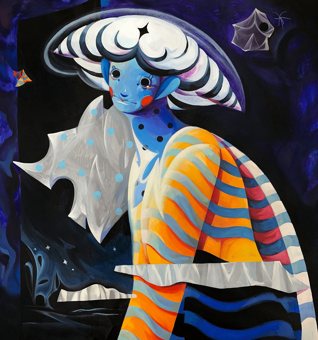 Dmitrii Filimonov contemporary artist. Selected artworks from 2020-2025. The Way in the night oil on canvas 90*95 cm 2023 Sale Throughout our lives, we look for the missing elements that will make us whole. We strive to find that special detail that will fill the void within and bring us happiness. This longing takes us on a long journey of searching, where each step is filled with the expectation that the part found will shed light on our life and turn it into a continuous stream of happiness. Perhaps all this time we have been mistaken, and the search was not for external events, relationships, or accomplishments. Maybe the key to our well-being is already present in our lives, but we don’t pay enough attention to it because we are always striving for more. Let’s learn to appreciate the simple joys of life, listen to our own feelings, and marvel at the small wonders our own reality gives us.