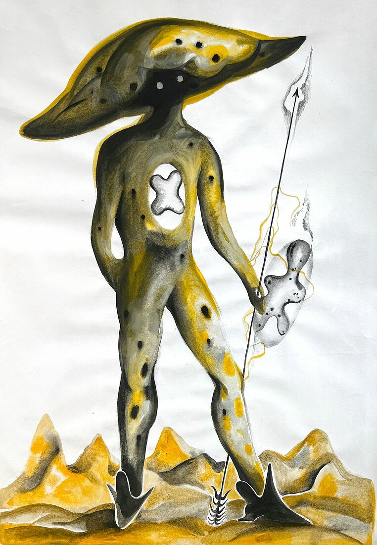 tempera on paper 68*100 cm 2025 Available for sale