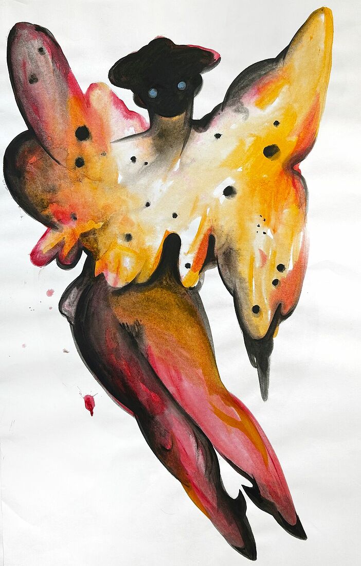 tempera on paper 63*100 cm 2025 Available for sale