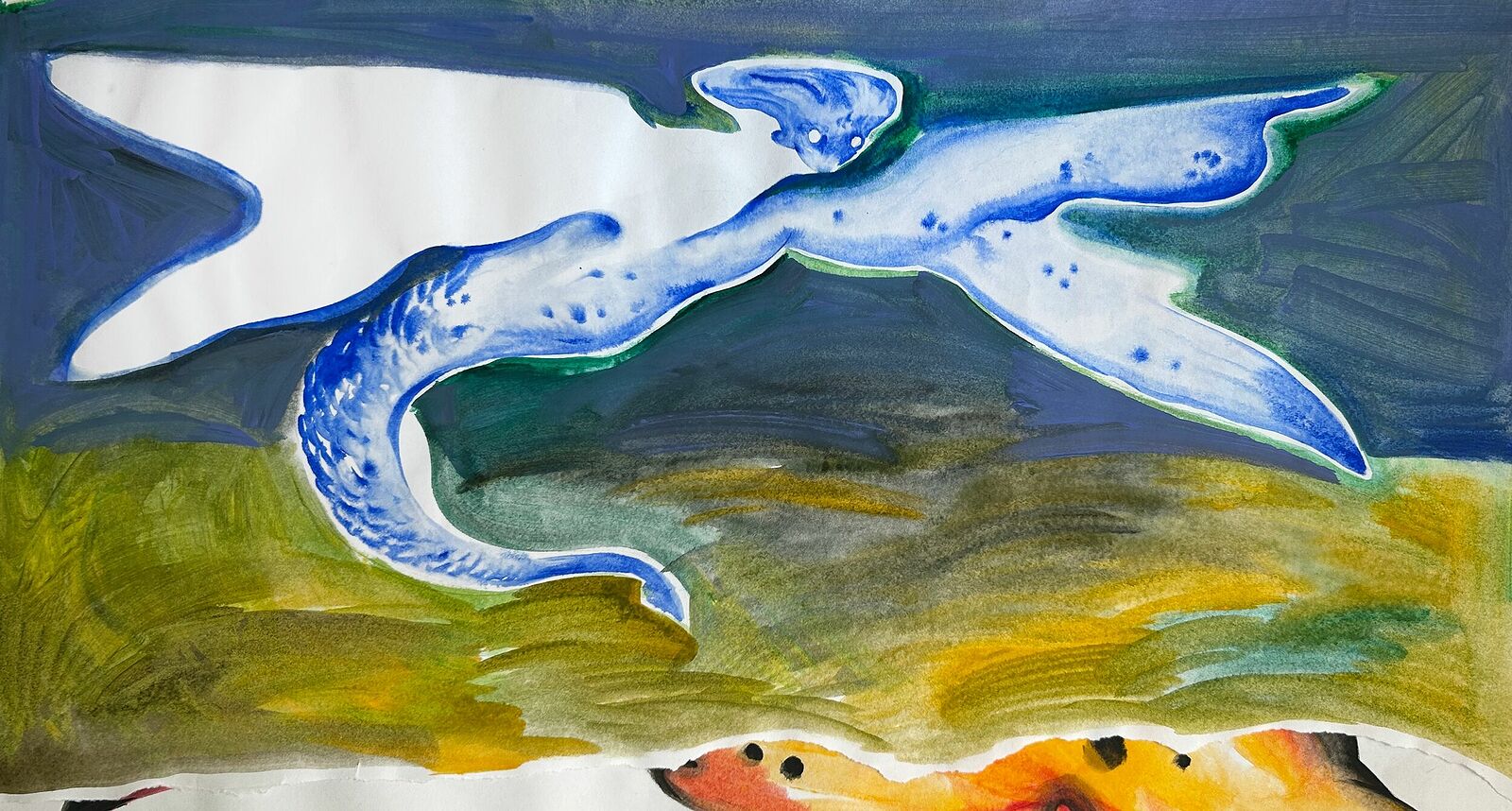 tempera on paper 49*97 cm 2025 Available for sale