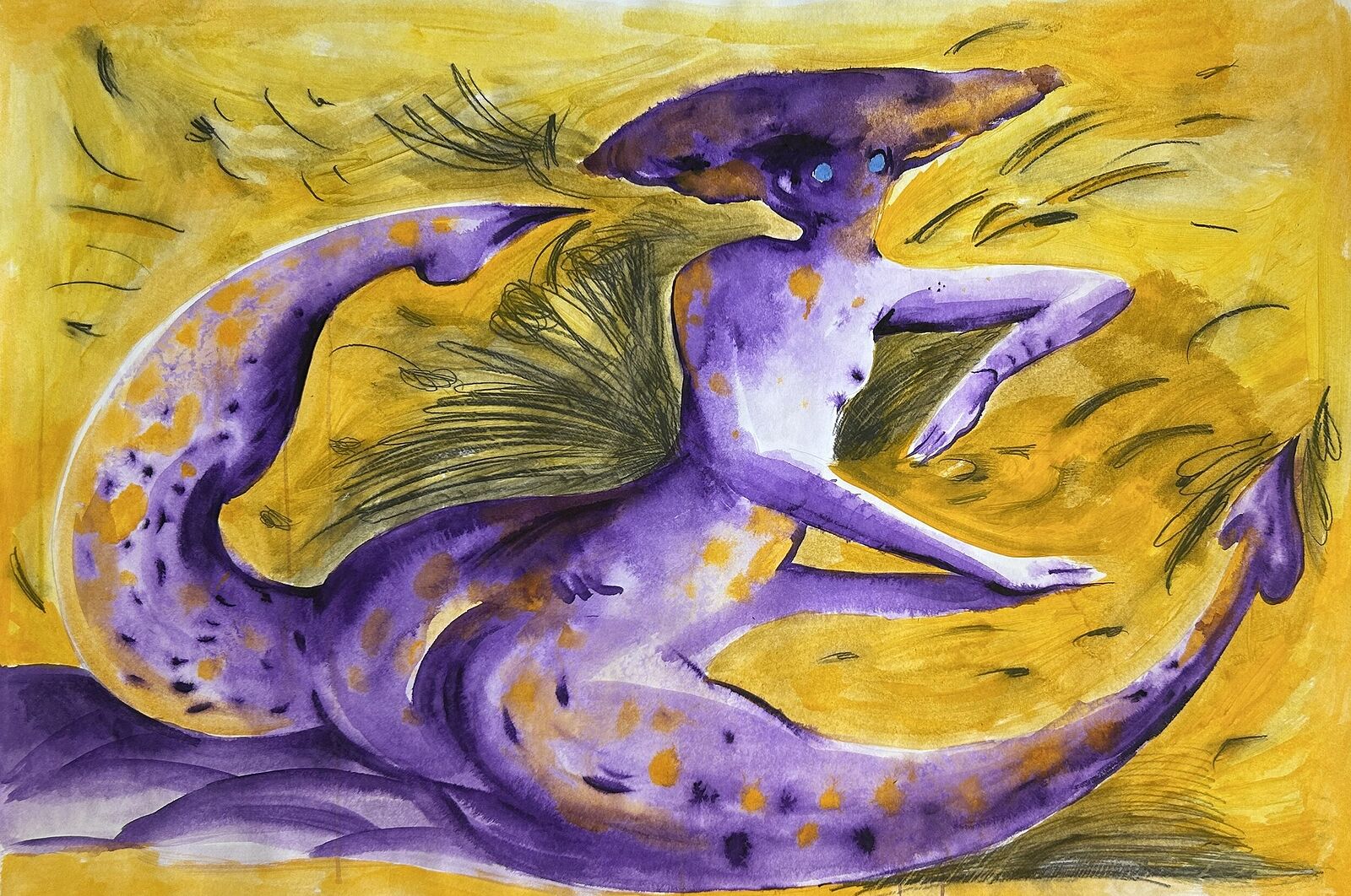 tempera on paper 63*97 cm 2025 Available for sale